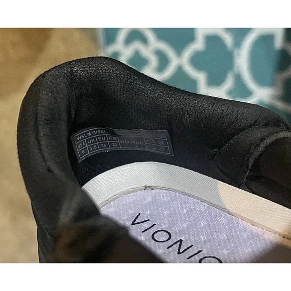 Vionic Walk Slim Giselle Athletic Mary Jane Sneakers Black Womens Sz 6 Comfort - Picture 8 of 8